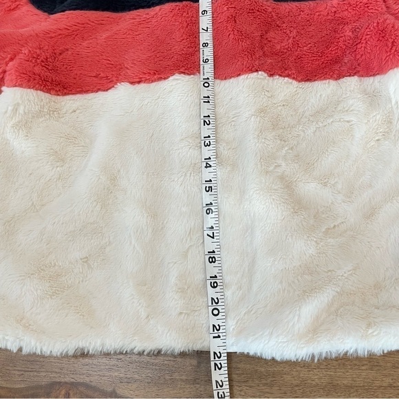 Sunset & Sixth Faux Fur Retro Color Block Teddy Jacket Blue Pink Cream sz S - Picture 6 of 13